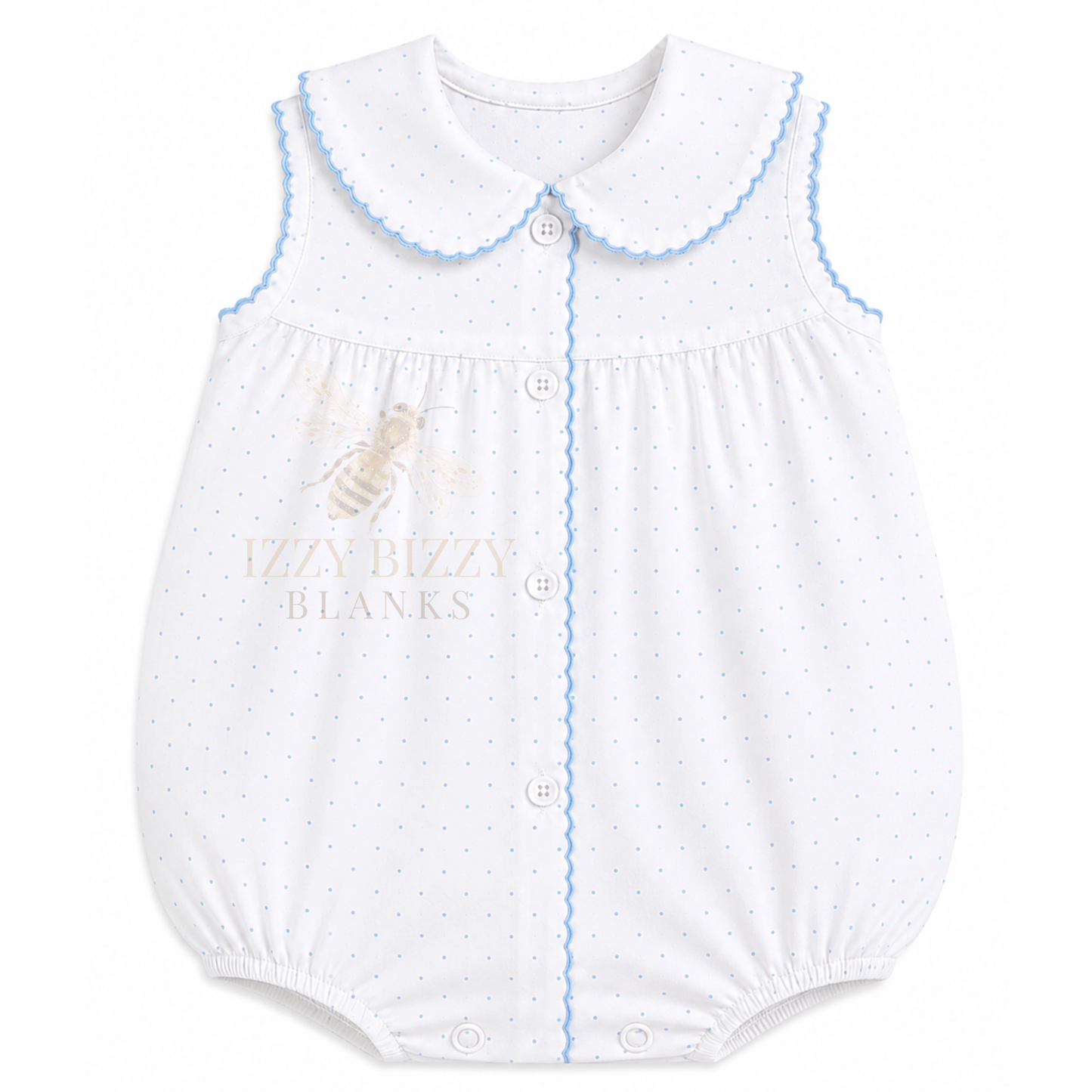 WHOLESALE PREORDER: Blue Bitty Dot Sleeveless Bubble