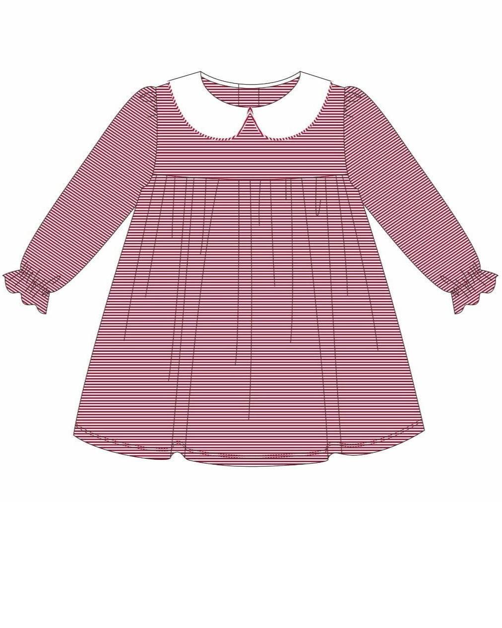 Lottie Dress - Red Stripe
