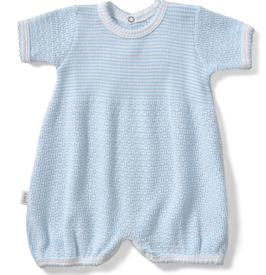 Paty Knit Straight Hem Bubble in Blue