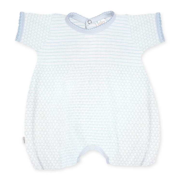 Paty Knit Pinstripe Bubble with Pima Trim