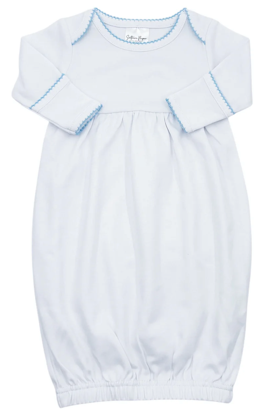 Personalized Picot Trim Infant Gown
