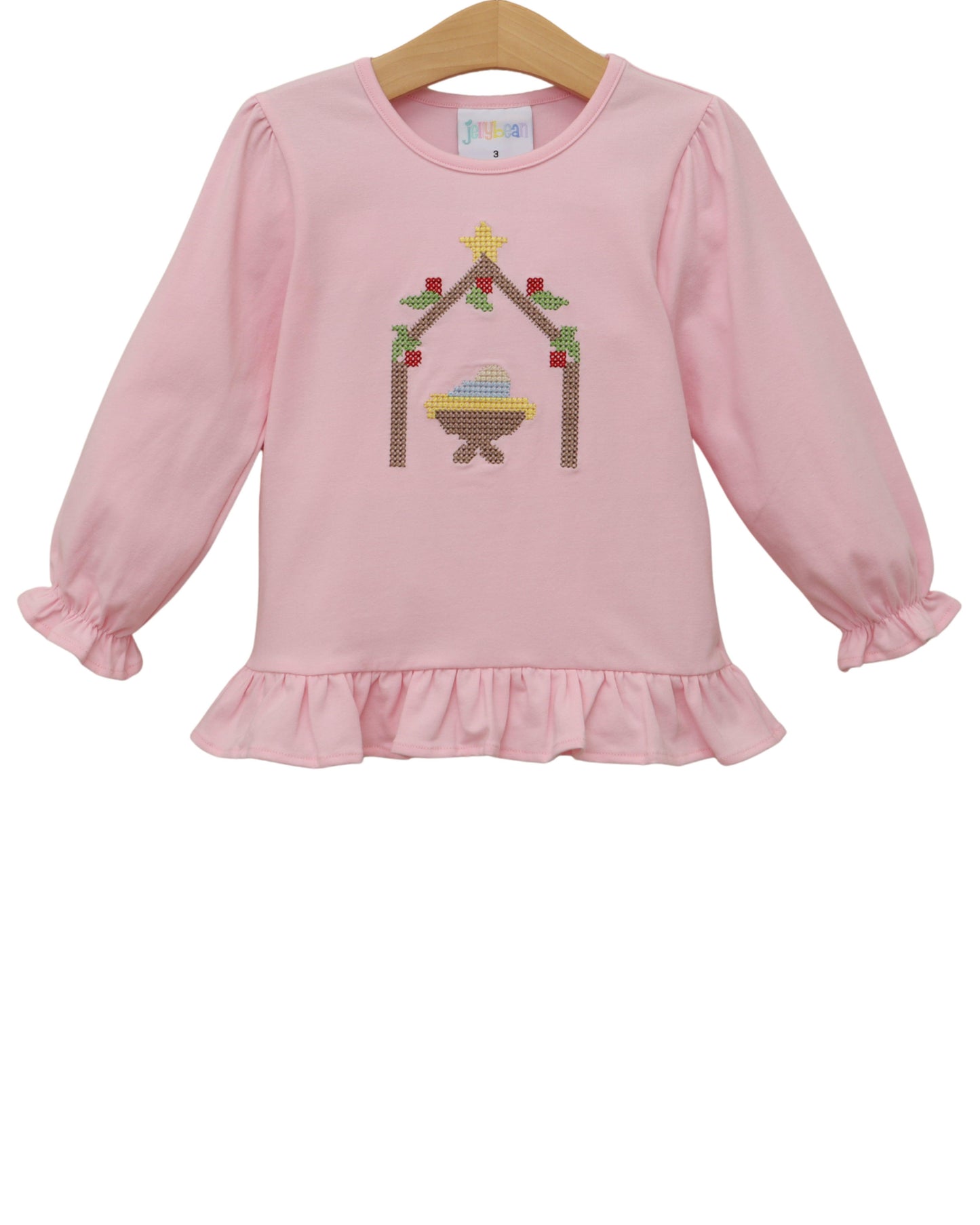 Away In A Manger Ruffle Top