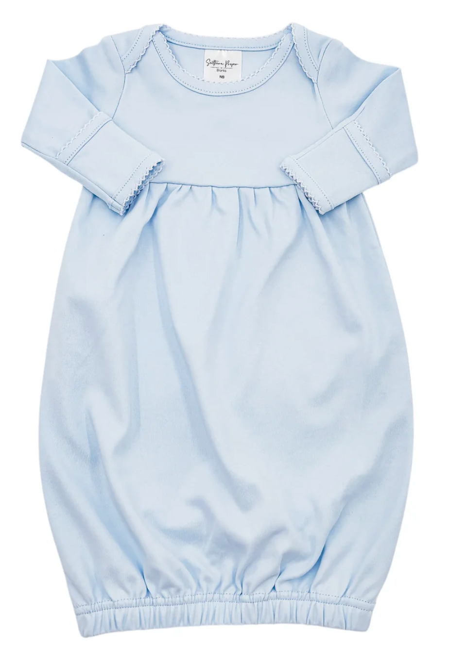 Personalized Picot Trim Infant Gown