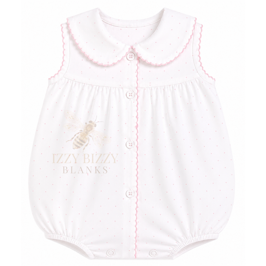 WHOLESALE PREORDER: Pink Bitty Dot Sleeveless Bubble