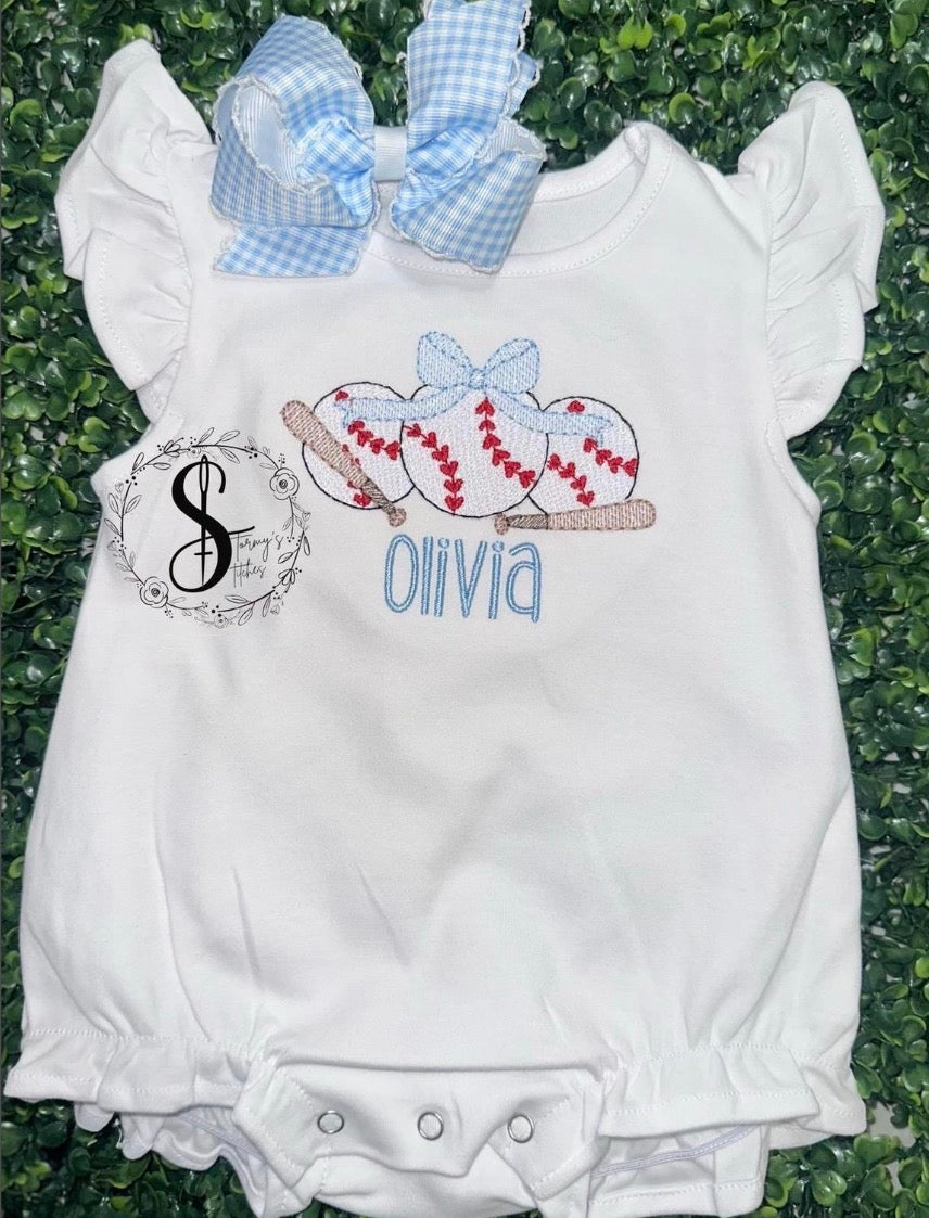 Baseball Little Sister Bubble