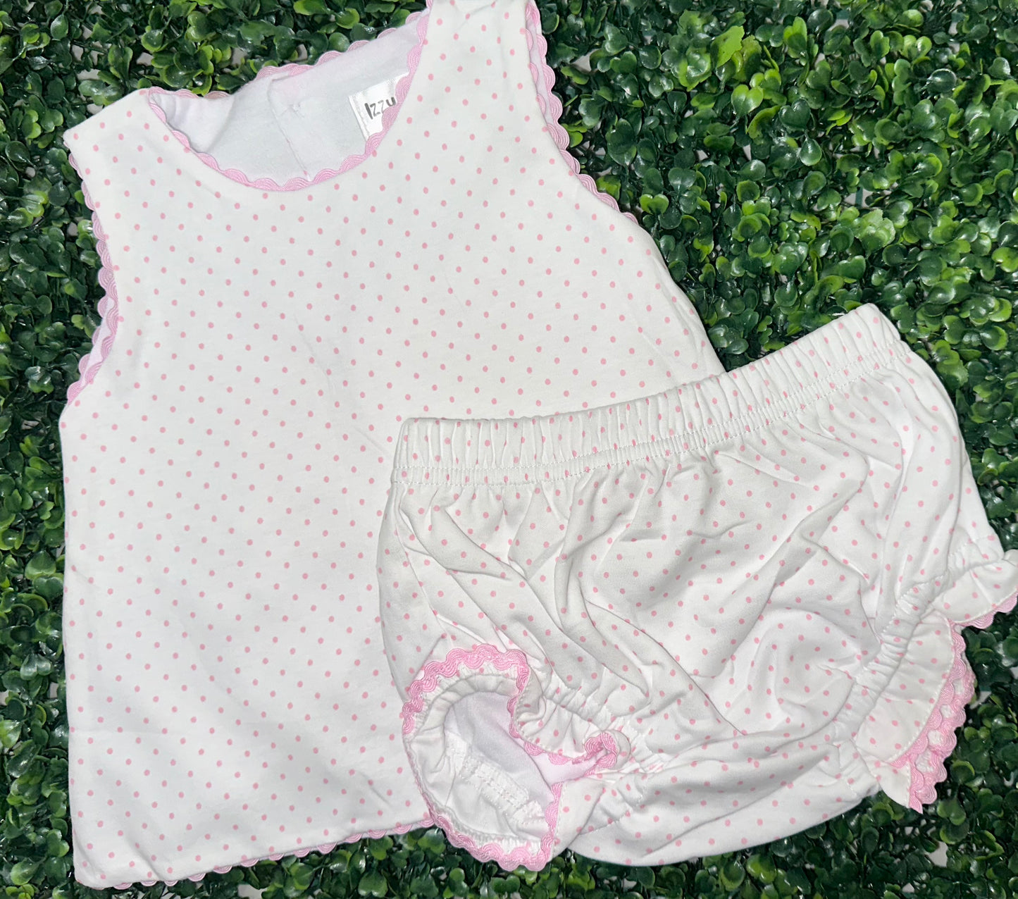 Bitty Dot Diaper Set – Pink Classic Baby Girl Outfit