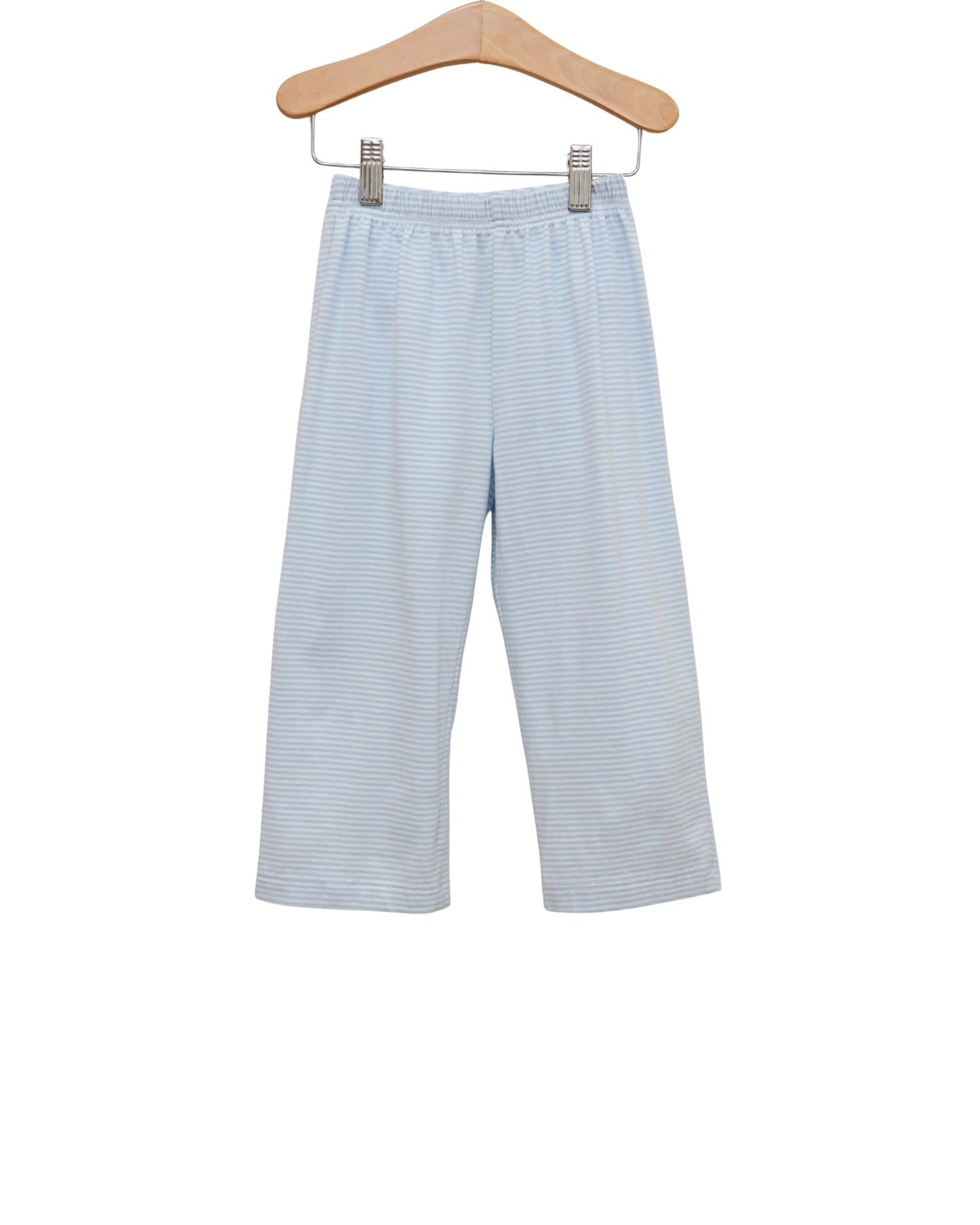 Knit Pants- Light Blue Stripe