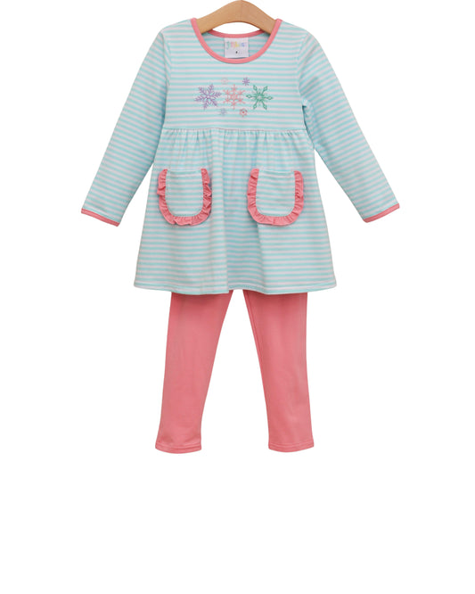 Let It Snow Ruffle Pants Set
