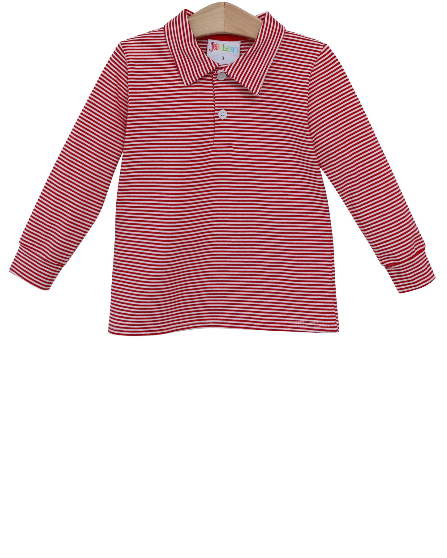 Michael Polo Long Sleeve- Red Stripe