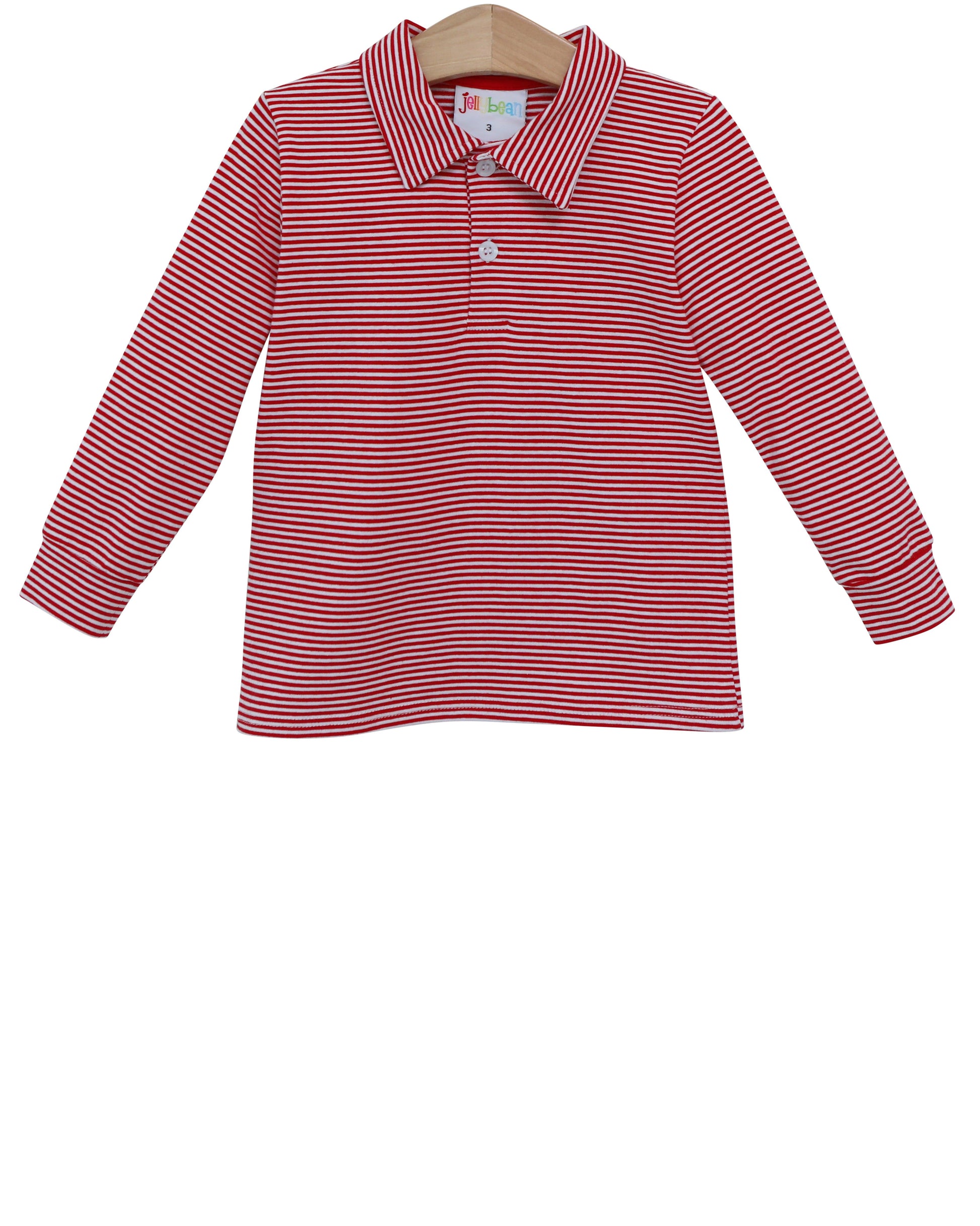 Michael Polo Long Sleeve- Red Stripe
