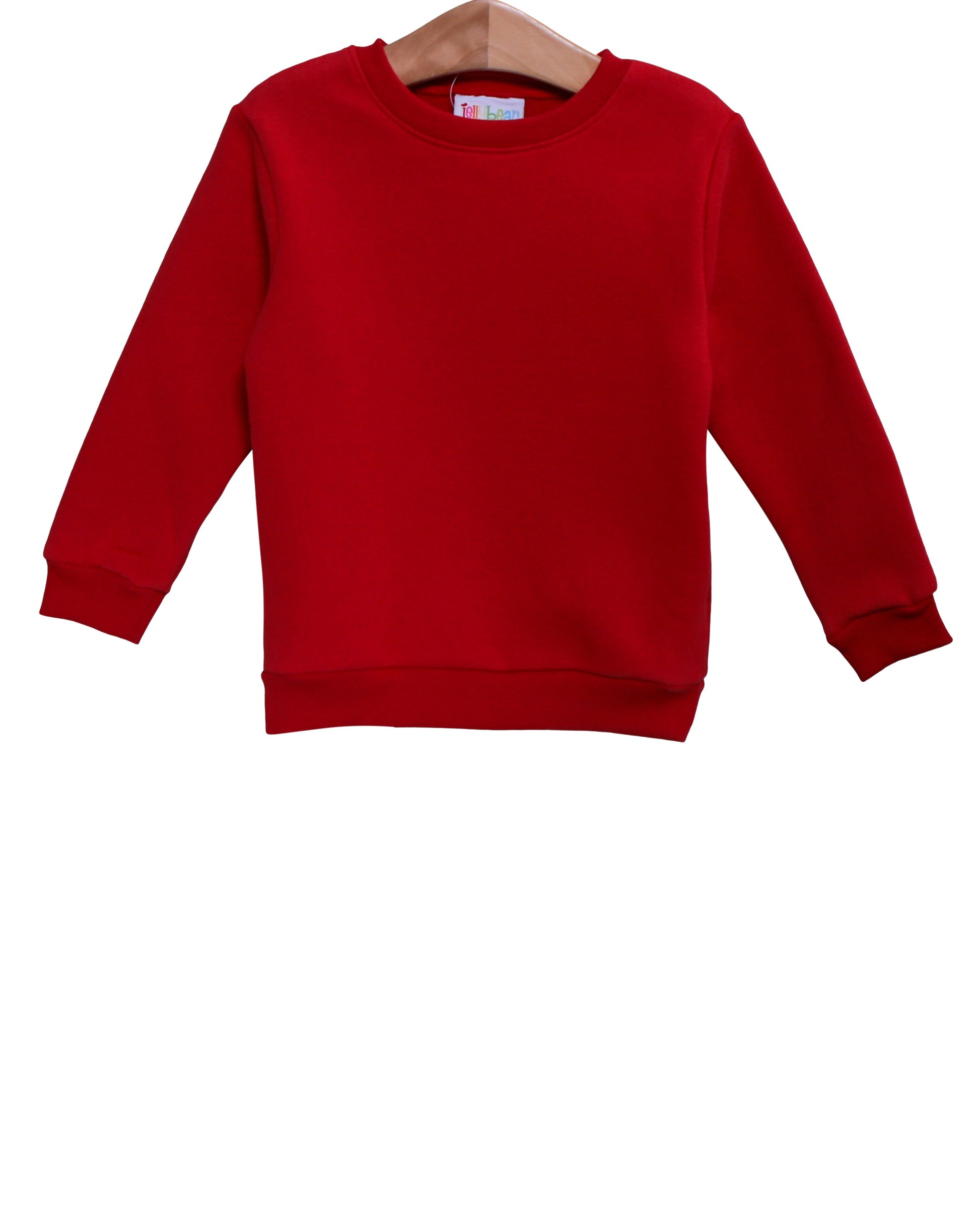Pullover Fleece Sweatshirt- Red