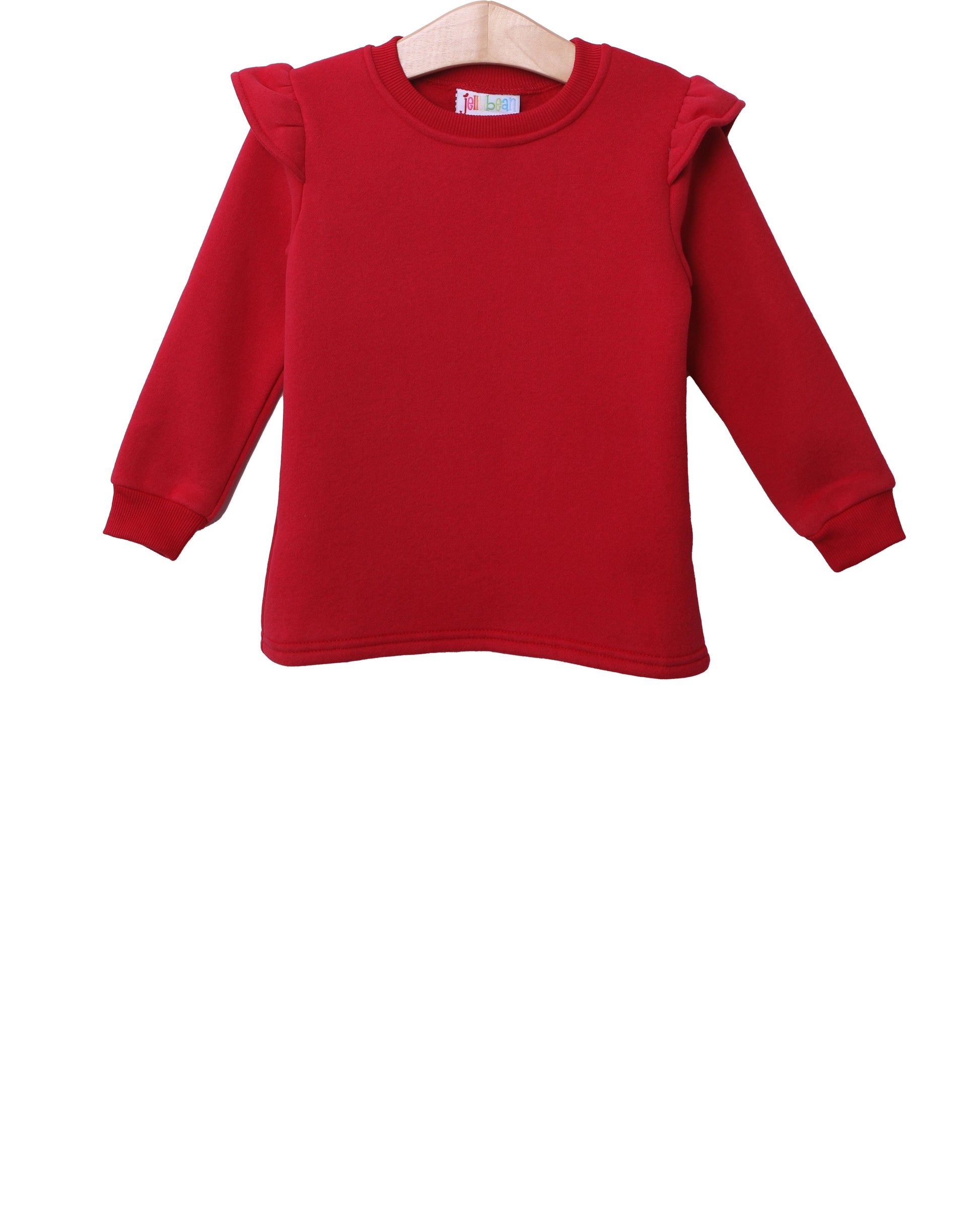 Ruffle Sweatshirt- Red