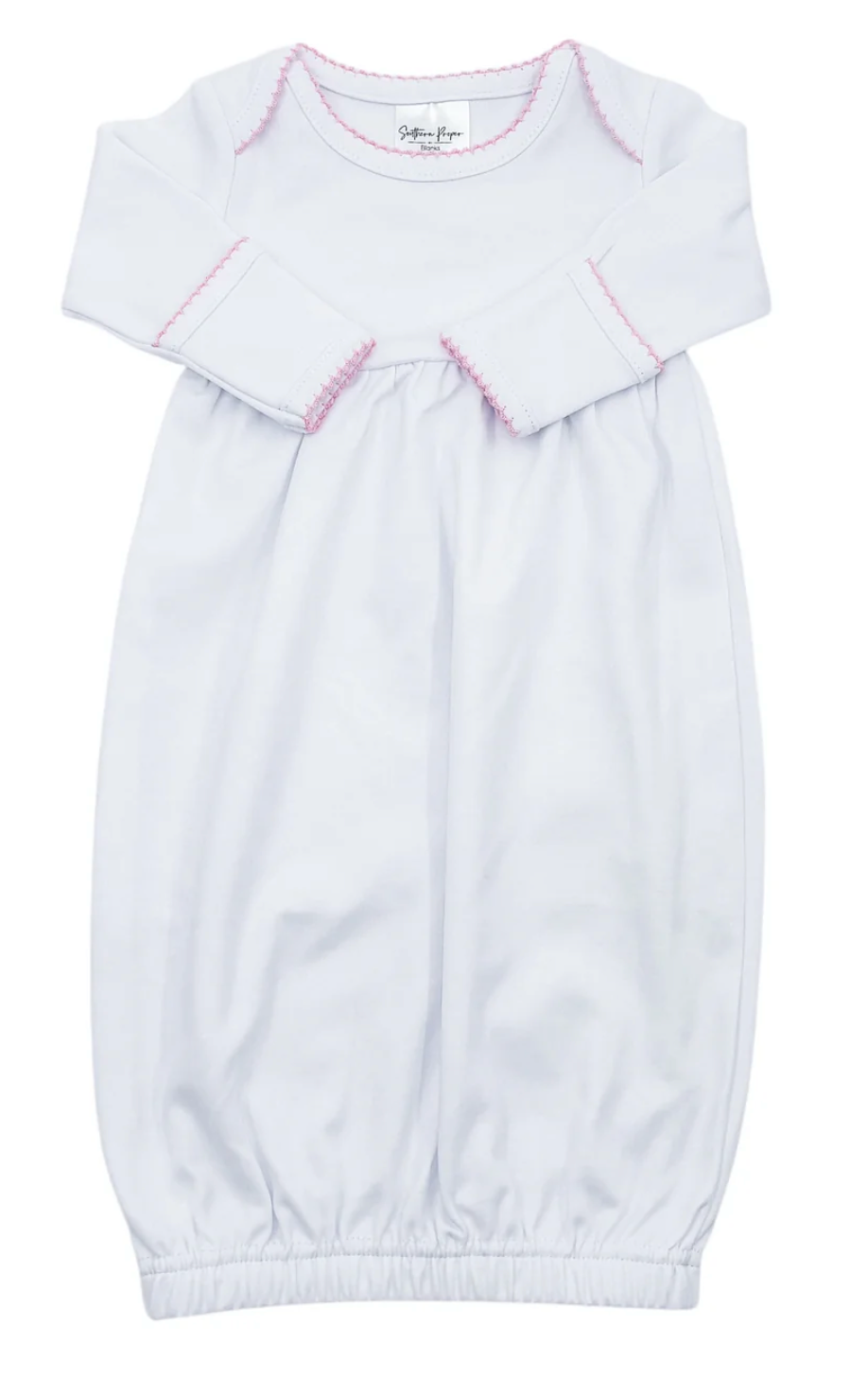 Personalized Picot Trim Infant Gown