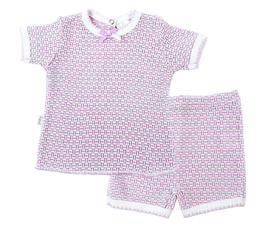 Paty Lavender Knit Short Sleeve Set