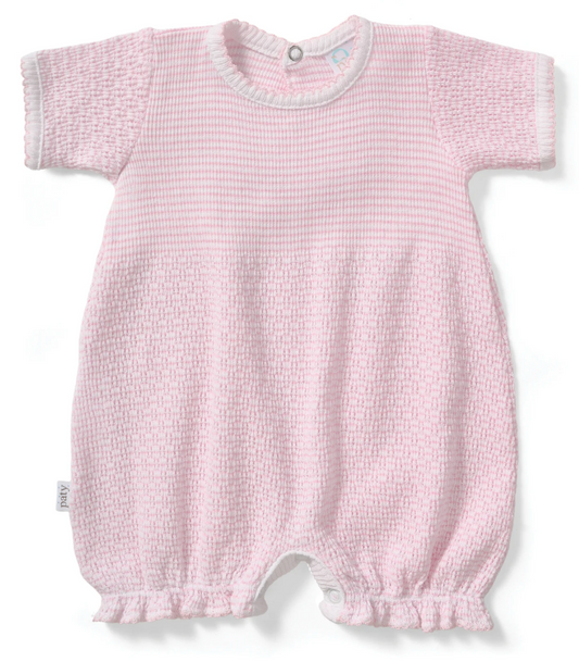 Paty Pink Knit Ruffle Hem Bubble