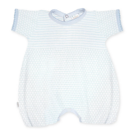 Paty Knit Pinstripe Bubble with Pima Trim