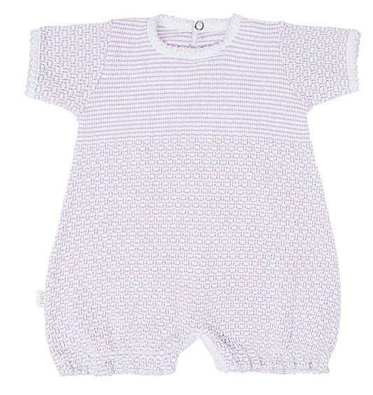Lavender Paty Knit Ruffle Hem Bubble