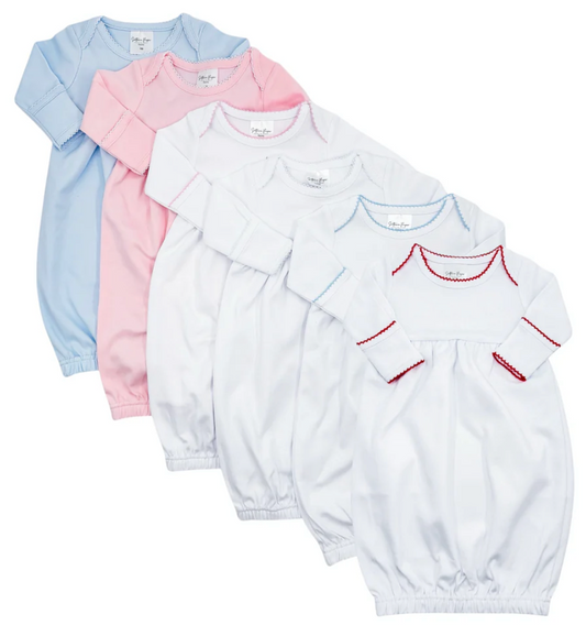Personalized Picot Trim Infant Gown
