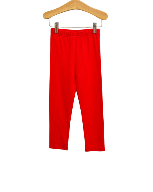 Straight Leg Leggings- Red