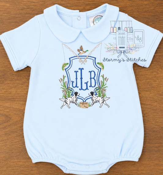 Personalized Hunting Crest Bubble