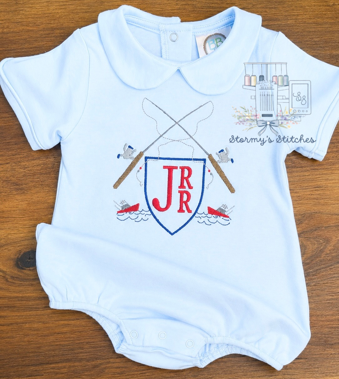 Personalized Fishing Crest Bubble